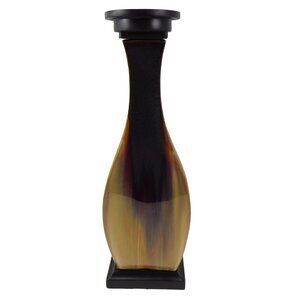 Candle Holder Yellow/Brown Bottle Vase Large 16.5" x 5"